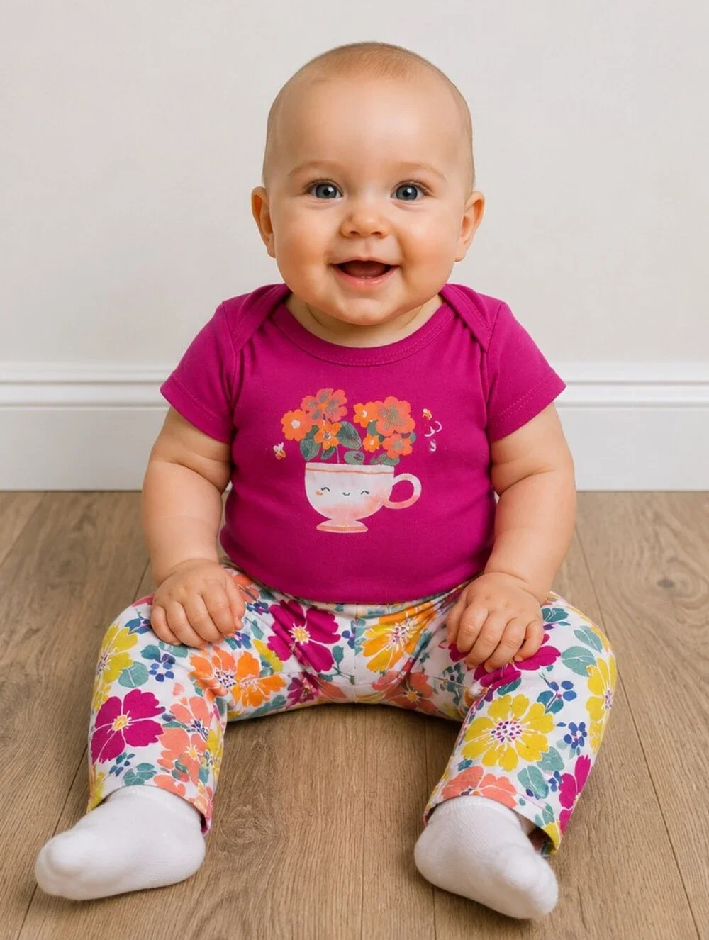 6m Carter's Floral Teacup Set